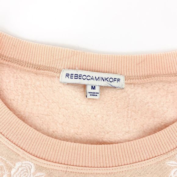 Rebecca Minkoff Jenn Cold Shoulder Sweatshirt Pink Medium 6 - Picture 5 of 11